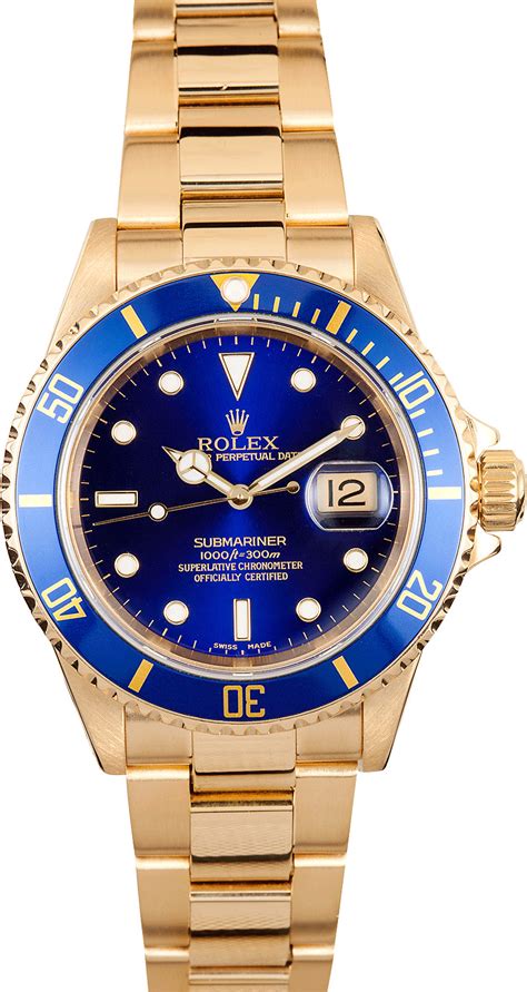 18k gold rolex watches for mens|rolex submariner 18k yellow gold.